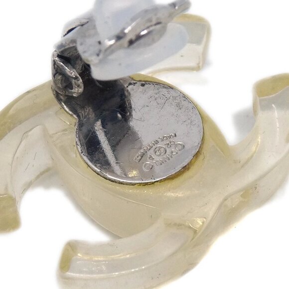 Chanel CC Earrings Clip-On Clear 02P 131520 - Picture 4 of 4